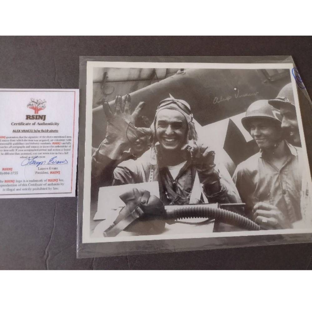 Alexander Vraciu autographed 8"x10" picture